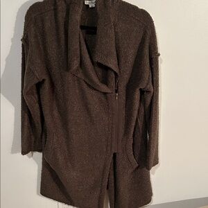 Simply Noelle Rich Brown Draped Cardigan